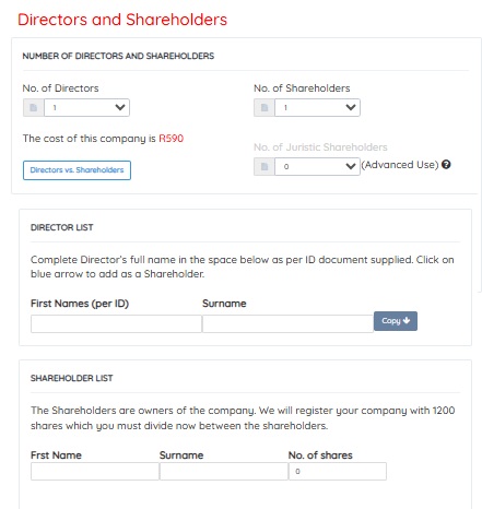 Company Registration Step 3