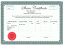Share certificate printing